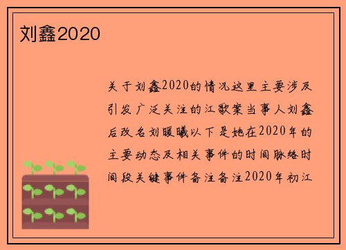刘鑫2020